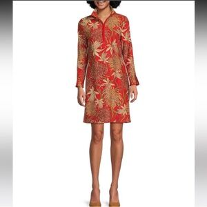 NWT Jude Connally Anna Jude Cloth Stretch Knit Wrinkle-Free Classic Mums  Dress